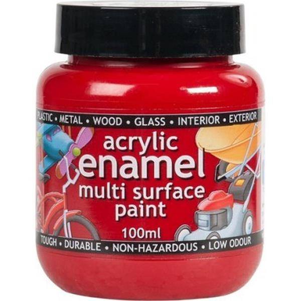 ACRYLIC ENAMEL BRIGHT RED (44) 100G POLYVINE 